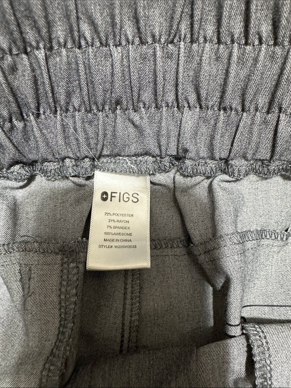 Figs Charcoal Joggers with Teal Drawcord - Picture 4 of 5